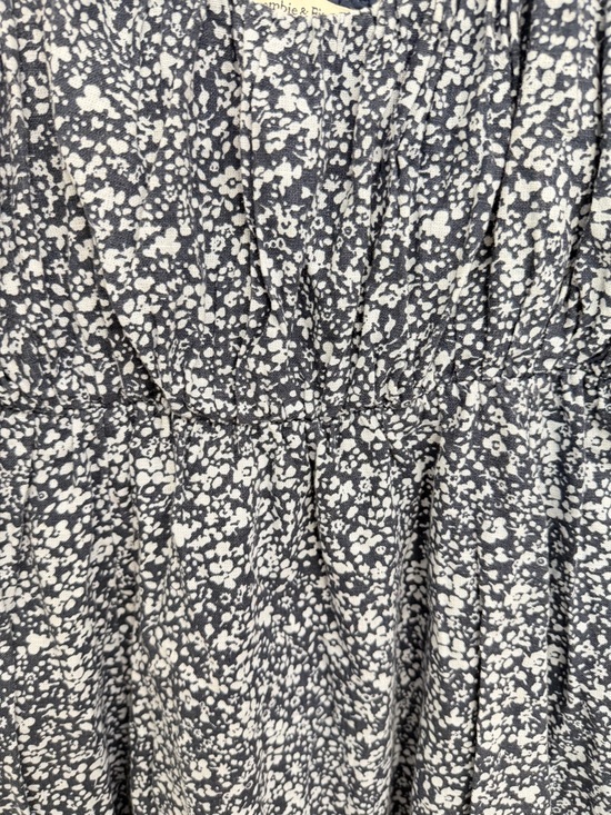 Abercrombie & Fitch Women's Blue Floral Smocked Mini Dress Size LT 36318 - Picture 6 of 10